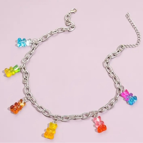 🩷New Colorful Bear Tassel Pendant Necklace - Picture 2 of 3